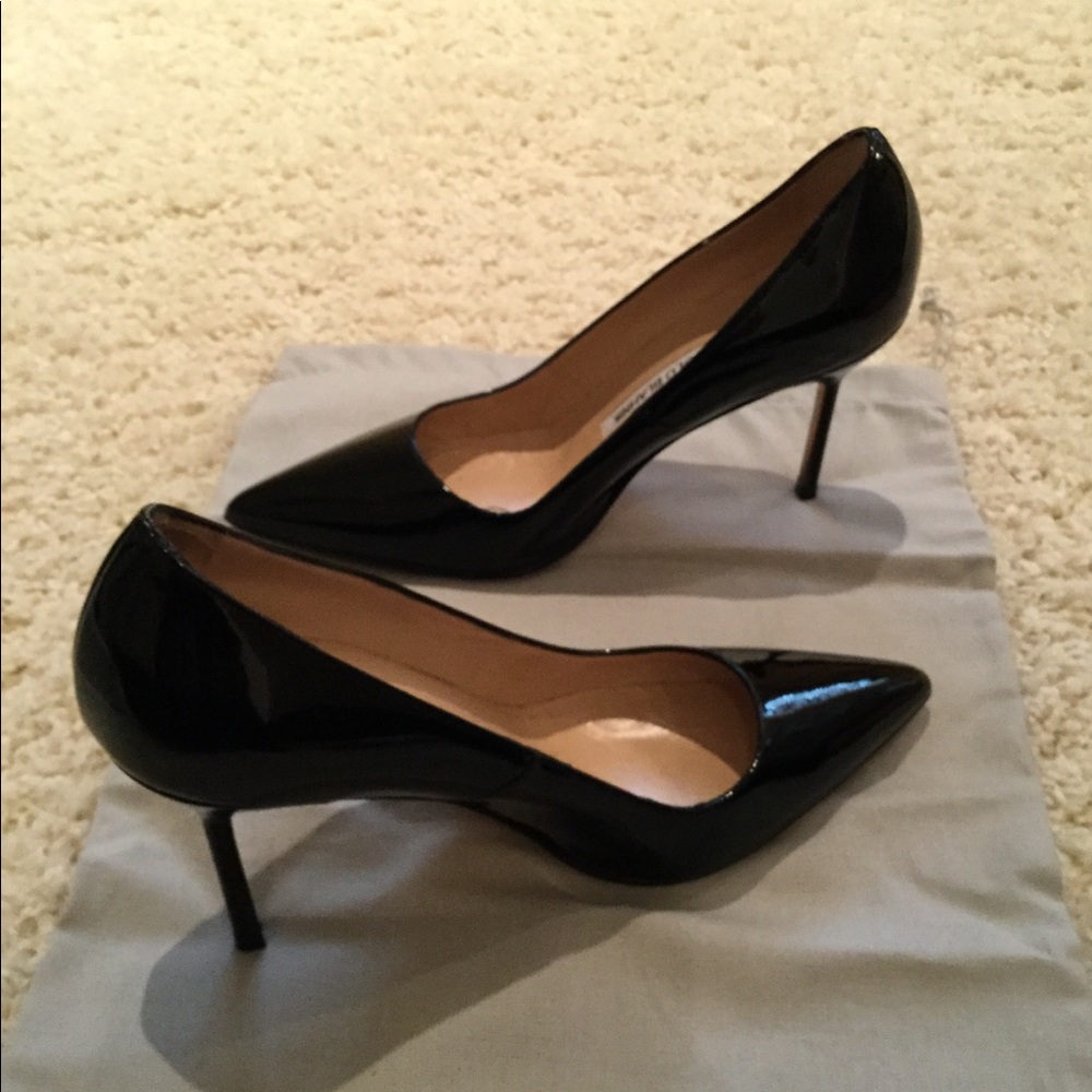 Manolo Blahnik Black Patent leather high heels